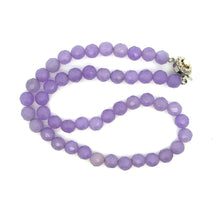 Natural Purple Jade Facet Ball Gemstone Necklace