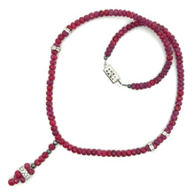 Natural Ruby Rondelle Facet Cut Precious Beads Necklace