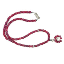 Natural Ruby Rondelle Facet 4.5mm Beads Gemstone Necklace