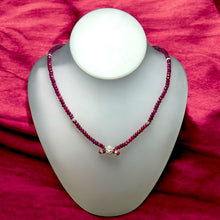 Natural Ruby Gemstone Rondelle Facet Cut Bead Precious Necklace