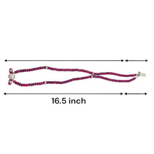 Natural Ruby Gemstone Rondelle Facet Cut Bead Precious Necklace