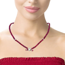 Natural Ruby Gemstone Rondelle Facet Cut Bead Precious Necklace