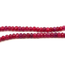 Natural Ruby Rondelle Facet Beads Gemstone Necklace