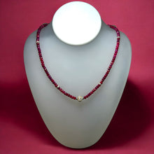 Natural Ruby Rondelle 4.5mm Facet Cut Bead Precious Necklace