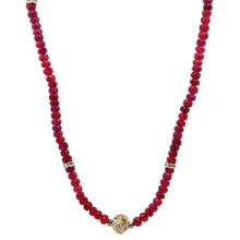 Natural Ruby Rondelle 4.5mm Facet Cut Bead Precious Necklace