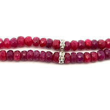 Natural Ruby Rondelle 4.5mm Facet Cut Bead Precious Necklace