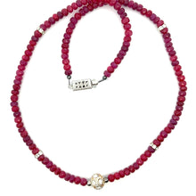 Natural Ruby Rondelle 4.5mm Facet Cut Bead Precious Necklace