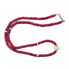 Natural Ruby Rondelle 4.5mm Facet Cut Bead Precious Necklace