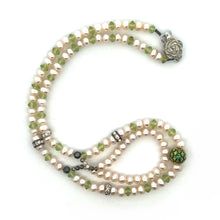 Natural Peridot Semiprecious Pearl Handmade Necklace