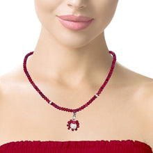 Natural Ruby Rondelle Facet 4.5mm Beads Gemstone Necklace