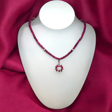 Natural Ruby Rondelle Facet 4.5mm Beads Gemstone Necklace