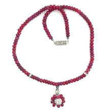 Natural Ruby Rondelle Facet 4.5mm Beads Gemstone Necklace