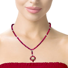 Natural Ruby Rondelle 4mm Faceted Bead Precious Necklace