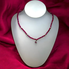 Natural Ruby Gemstone Rondelle Facet Cut Beads Precious Necklace