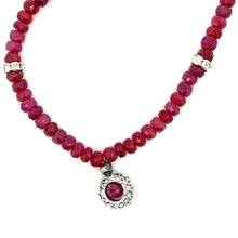 Natural Ruby Gemstone Rondelle Facet Cut Beads Precious Necklace