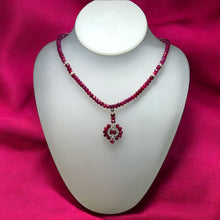 Natural Ruby Rondelle Facet Cut Beads Precious Birthstone Necklace