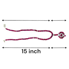 Natural Ruby Rondelle Facet Cut Beads Precious Birthstone Necklace