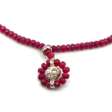 Handmade Natural Ruby Rondelle Facet Cut Beads Precious Necklace