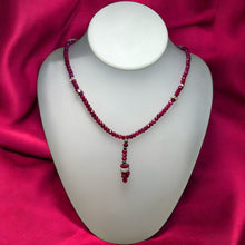 Natural Ruby Rondelle Facet Cut Precious Beads Necklace