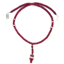 Natural Ruby Rondelle Facet Cut Precious Beads Necklace