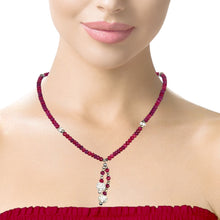 Natural Ruby Rondelle Facet Cut Beads Precious Gems Necklace