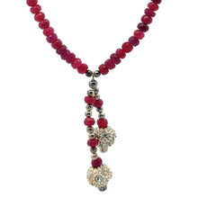 Natural Ruby Rondelle Facet Cut Beads Precious Gems Necklace