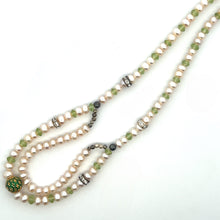 Natural Peridot Semiprecious Pearl Handmade Necklace