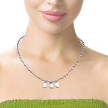 Fresh Water Pearl Oval Plain June Birth Gemstone Necklace