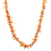 Natural Shaded Orange Coral Plain Chips Semiprecious Necklace