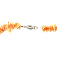 Natural Shaded Orange Coral Plain Chips Semiprecious Necklace