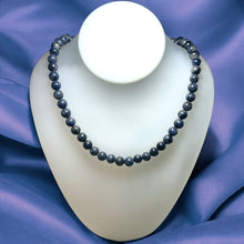 Natural Sodalite Plain 9mm Ball Semiprecious Necklace