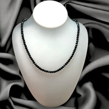 Natural Black Obsidian Plain Ball Volcanic Gemstone Necklace