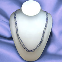 Natural Iolite Rondelle Facet Beads Twisted Necklace