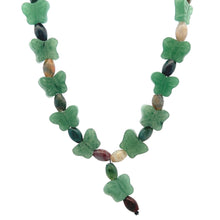 Natural Jasper Balloon & Jade Butterfly Fancy Handmade Necklace