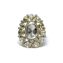 14K Yellow Gold Diamond Polki Ring – Classic Kundan Style Inspired by Traditional Indian Jewelry
