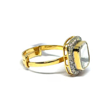 14K Yellow Gold Diamond Polki Ring – Refined Occasion Wear with Regal Indian Detailing