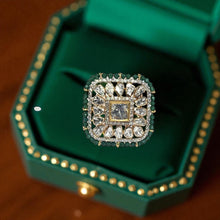 14K Yellow Gold Diamond Polki Emerald Ring – Mughal-Era Aesthetic with Precious Gemstone Accents