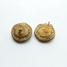 14K Yellow Gold Diamond Polki Earrings – Subtle Elegance Reflecting Mughal Craft Influence
