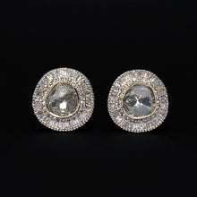 14K Yellow Gold Diamond Polki Earrings – Lightweight Design with Timeless Indian Character