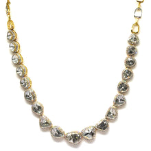 14K Yellow Gold Natural Diamond Polki Necklace in Classic Layout – Delicate Chain and Traditional Jewelry