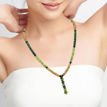 Peridot Natural, Citrine, Tsavorite, and Black Tourmaline Necklace