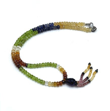 Citrine Natural, Iolite, Peridot, Spessartite, Pink Tourmaline, and Amethyst Necklace