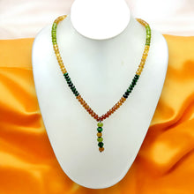 Citrine Natural, Peridot, Tsavorite, and Spessartite Garnet Necklace