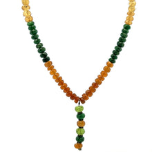 Citrine Natural, Peridot, Tsavorite, and Spessartite Garnet Necklace