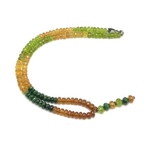 Citrine Natural, Peridot, Tsavorite, and Spessartite Garnet Necklace