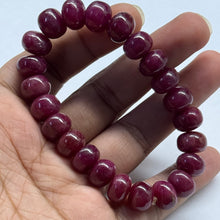 Natural Ruby Bracelet | Smooth 10–11mm Rondelle Beads 23 Pcs 204 Carats | Rich Crimson Red VVS Clarity | Timeless Gemstone Wrist Jewelry