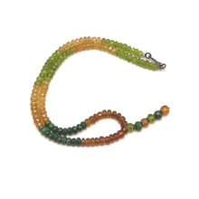 Peridot Natural, Citrine, Tsavorite, and Spessartite Garnet Necklace