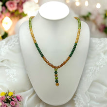 Peridot Natural, Citrine, Tsavorite, and Spessartite Garnet Necklace