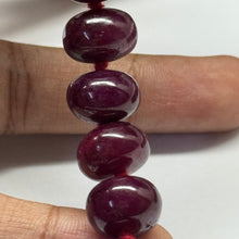 Natural Ruby Necklace | Smooth 11-13mm Rondelle Beads 70 Pcs 979 Carats | Vivid Crimson Red VVS Clarity | 26 Inch Fine Precious Gemstone Jewelry