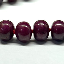 Natural Genuine  Ruby Necklace | Smooth 14-15mm Rondelle Beads 56 Pieces 1352 Carats | Deep Crimson Red VVS Quality | 25 Inch Fine Gemstone Jewelry